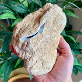 White Calcite Cracked Geode - 2 Pieces
