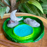 Moon and Pond - Candle Holder/Incense Burner - Clay by Wojo