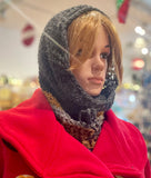 Crochet Cozy Cowl - Charcoal and Brown