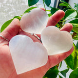 Selenite Palm Hearts