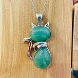 Green Aventurine Kitty Pendants