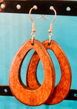 African Wooden Boho Earrings