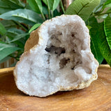 White Calcite Cracked Geode
