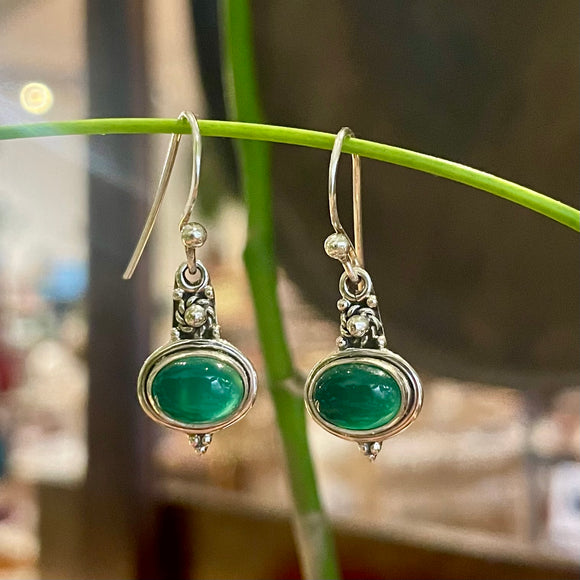 Green Onyx Earrings
