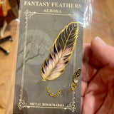 Fantasy Feathers Metal Bookmarks