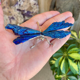 Blue Aura Tourmaline Dragonfly Ornament