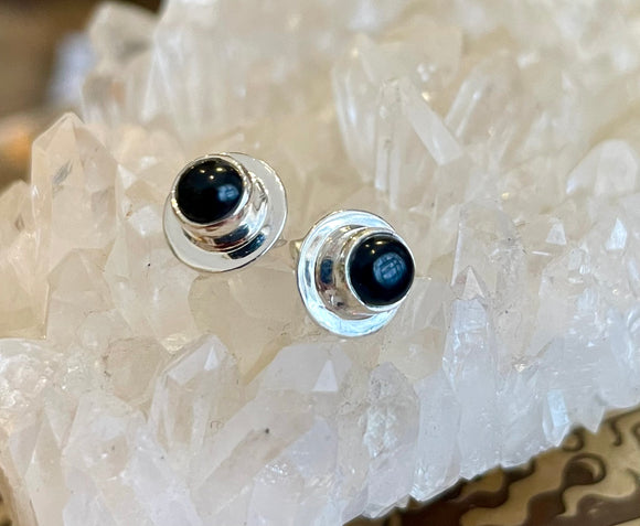 Black Onyx Stud Earrings