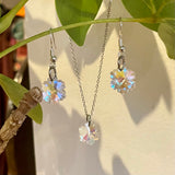 SnowFlake Aura Earring &Necklace Set- Made by Wojo