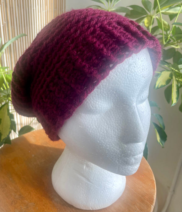 Crochet Hat - Merlot