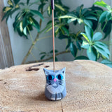 Grey Cat Mini Incense Burner - Clay By Wojo