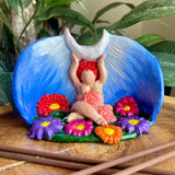 Mother Earth Moon Goddess Candle Holder - Clay by Wojo