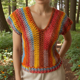 Crochet Vest * - Multi Bright by Wojo
