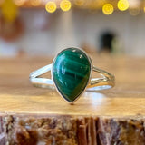 Malachite Ring Size 10
