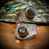 Labradorite Adjustable Wrap Ring Size 8