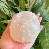 Selenite Candle Holder