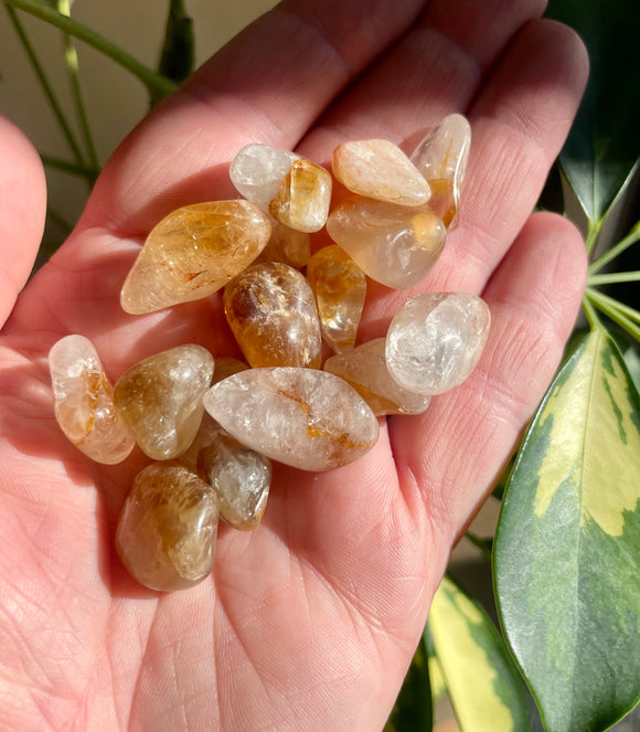 Hematoid Citrine Tumble Stone