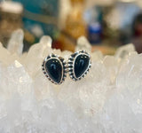 Black Tourmaline Stud Earrings