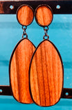 African Wooden Boho Earrings