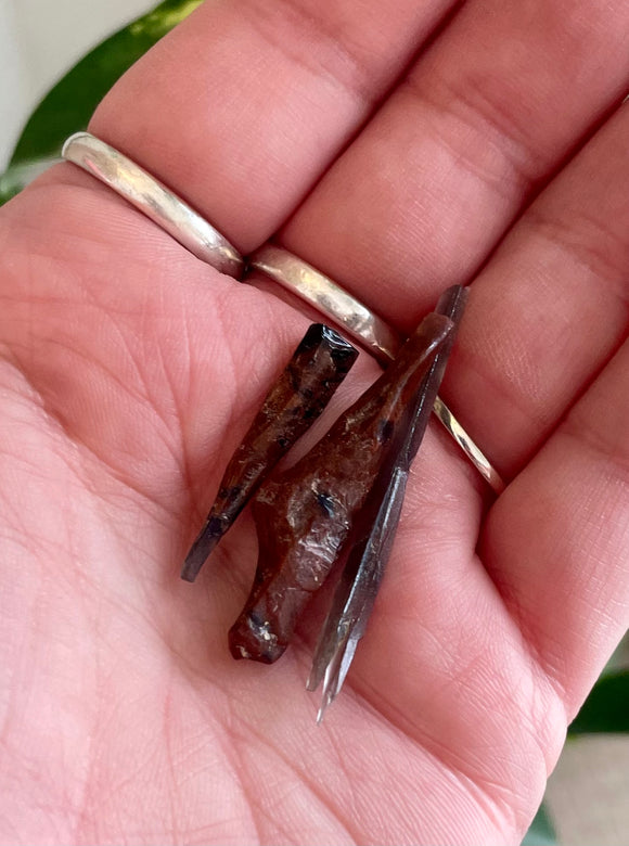 Mahogany Obsidian spear Raw Stone