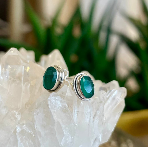 Emerald Stud Earrings