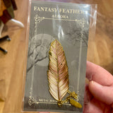 Fantasy Feathers Metal Bookmarks