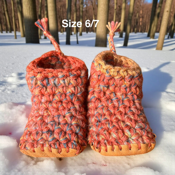 Crochet Slippers - Size 6/7 Low Rise