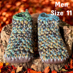 Crochet Slippers - Men’s Size 11 Low Rise