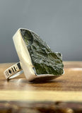 Moldavite -Spectacular Free Form Ring - Size 9