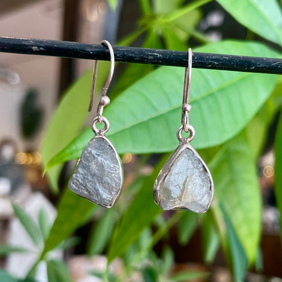 Rough Cut Labradorite Earrings