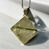 Green Tourmaline Quartz Pendant