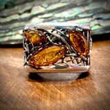 Amber Ring Size 7.5