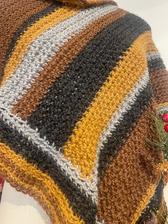 Crochet Full Shawl- Caramel