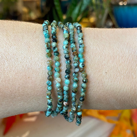 African Turquoise Faceted Bracelet