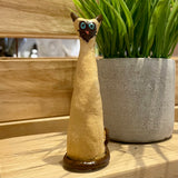 Tall Siamese Cat Incense Burner - Clay By Wojo