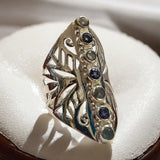 Blues Filigree - Labradorite and Iolite Ring