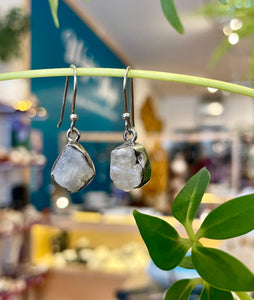 Raw Moonstone Earrings