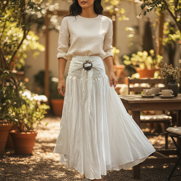 Coconut Buckle Skirts * - White - Dylan’s 2025