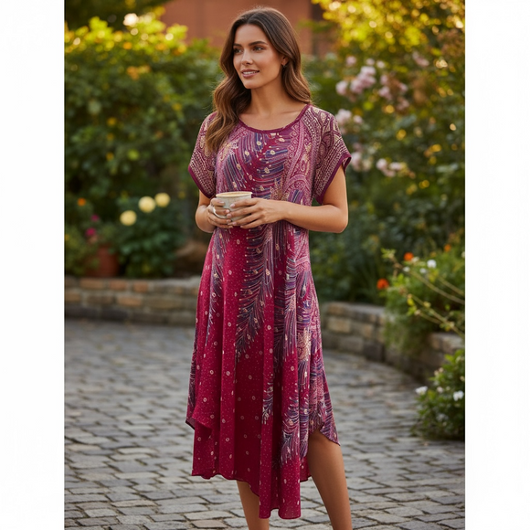 A-Line Print T shirt Dress *- Dylan’s 2025