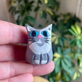 Grey Cat Mini Incense Burner - Clay By Wojo