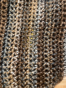 Crochet 1 Sleeve Shawl - Charcoal Birch