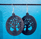 Wooden Cutout Earrings