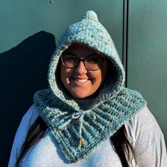Crochet Hood Scarf * - Robins Egg Blue by Wojo