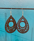 Wooden Cutout Earrings