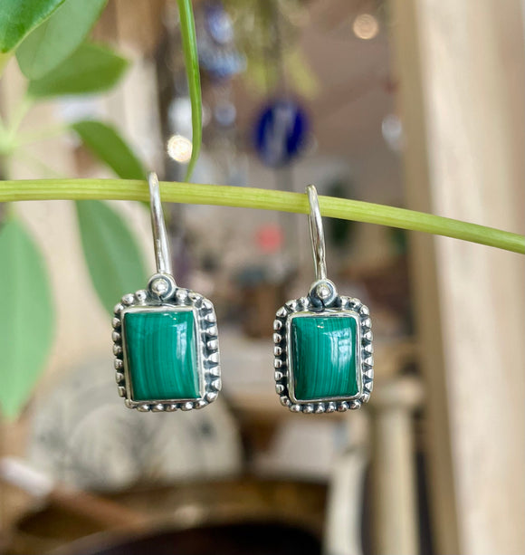 Malachite Earrings