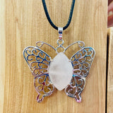 Rose Quartz Butterfly Pendants