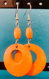 African Wooden Boho Earrings