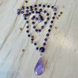 Amethyst Mala by Wojo - Half Mala Necklace