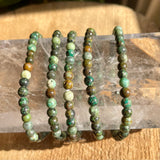 Turquoise Bracelet - 4mm with Leaf charm