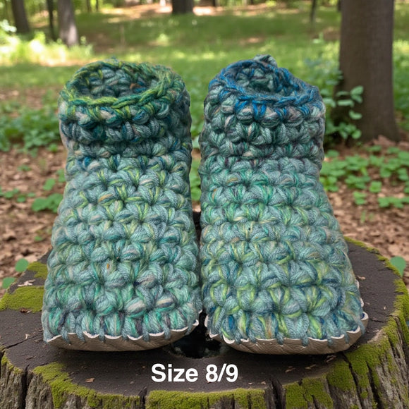 Slippers * - Size 8/9 Low Rise Teal Greens
