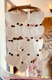 Hearts Capiz Shell Cascading Waterfall Chimes